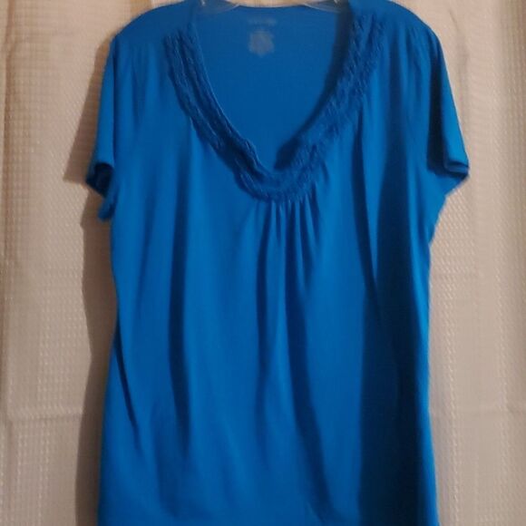 ST JOHN BAY WOMAN TEE BLUE XL USE - Picture 1 of 7